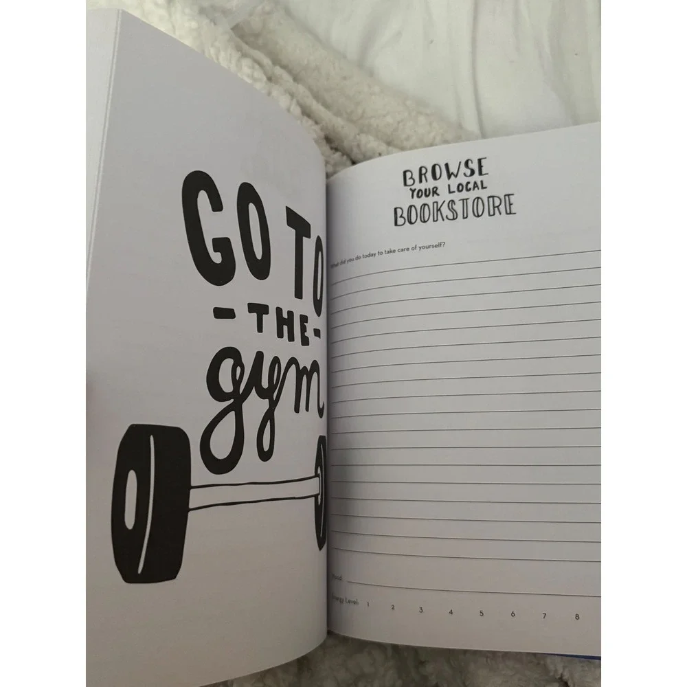 Free Period Press Self Care Journal Guided Wellness Hardcover Blue